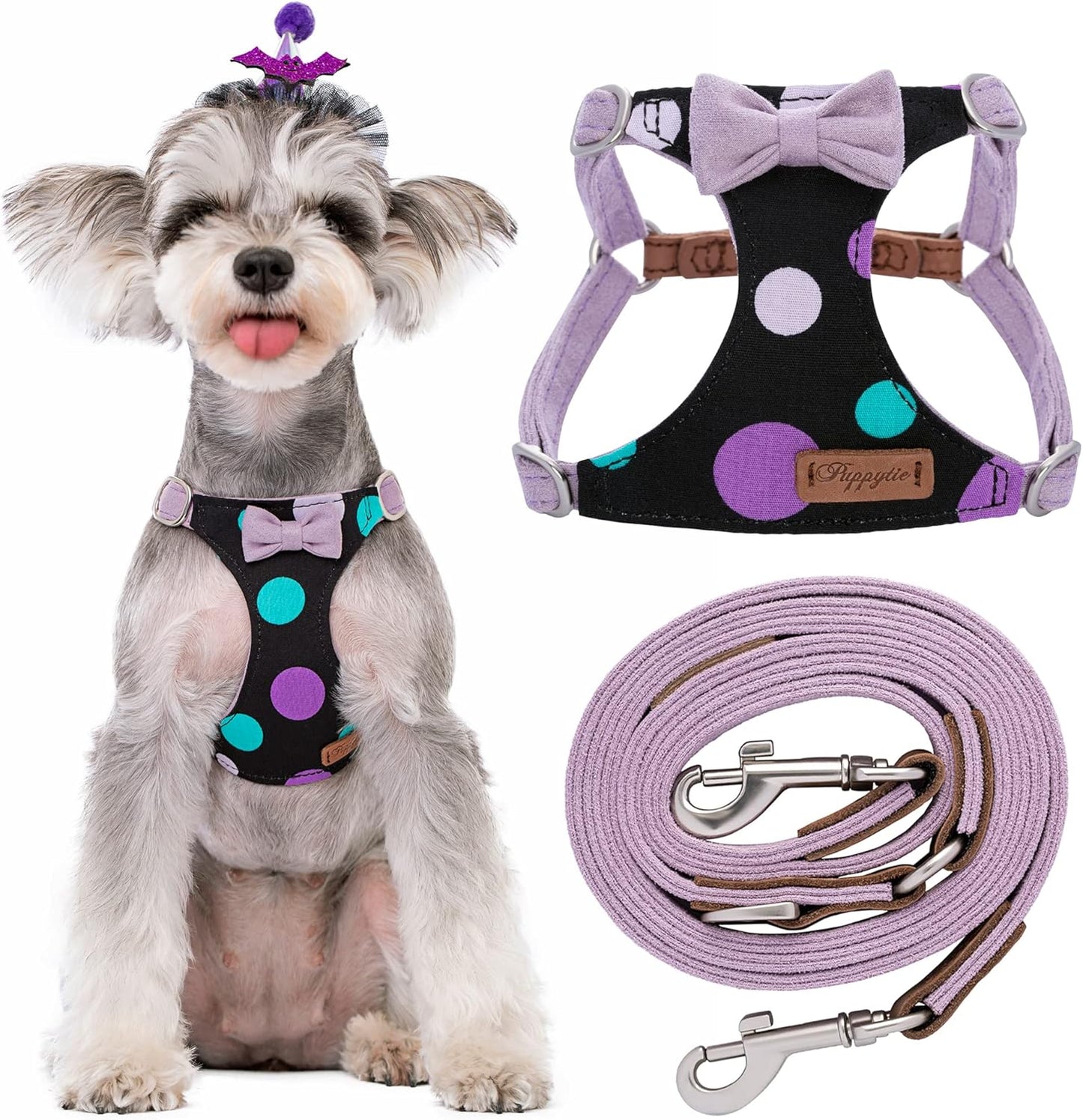 Puppytie No Pull Small Dog Harness with Multifunction Leash