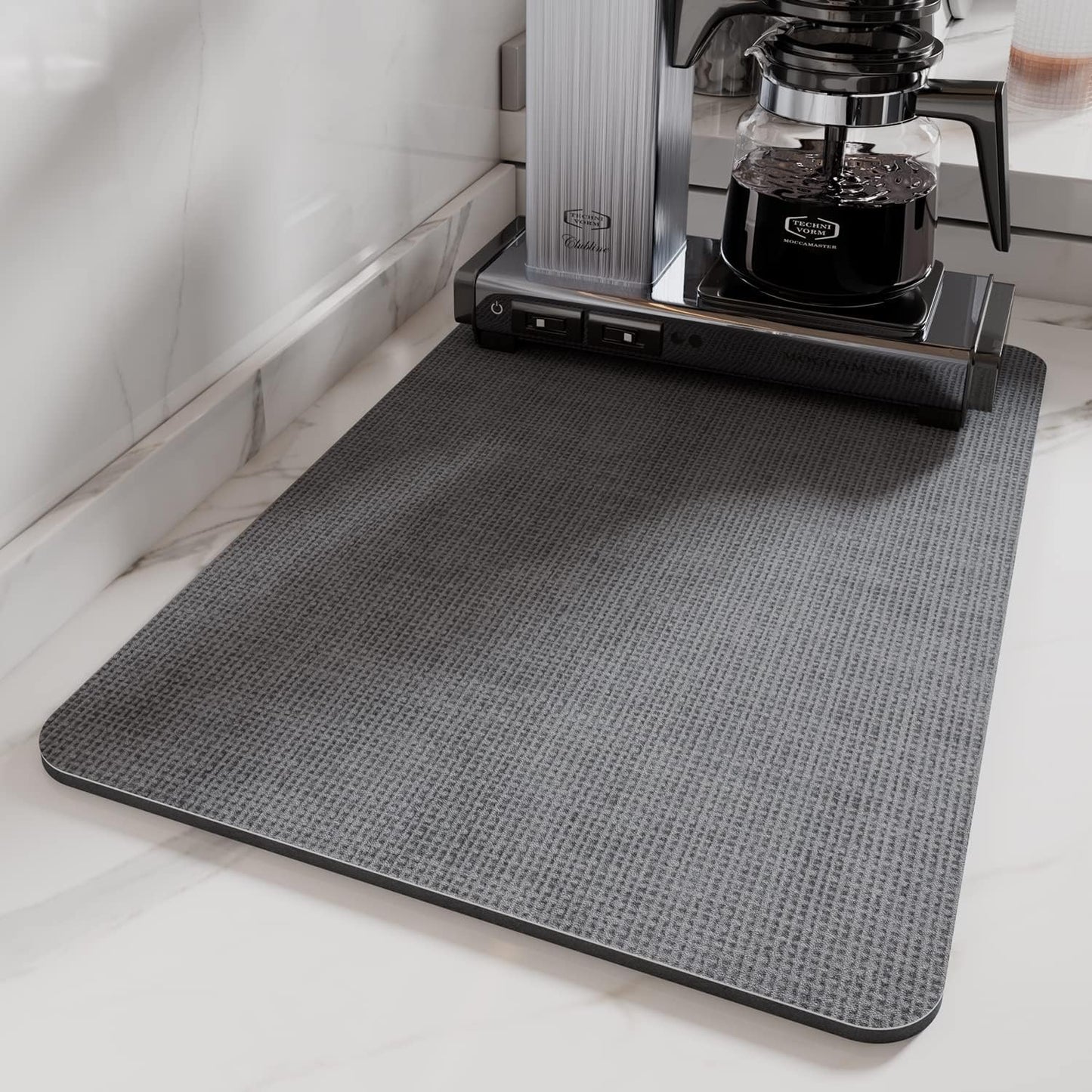 Quick Dry Coffee Mat - Kitchen Counter Protector