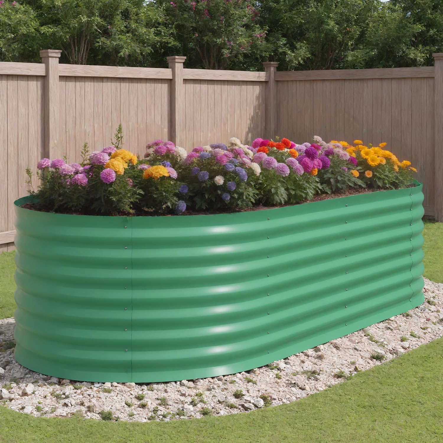 Garvee 8x4x2ft Galvanized Raised Garden Bed for Outdoor Use