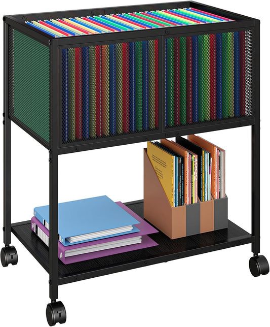Rolling File Cart Mobile File Cabinet with Wheels for Organizing
