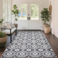 3x5 Ft Washable Grey Rug for Living Room and Kitchen Use