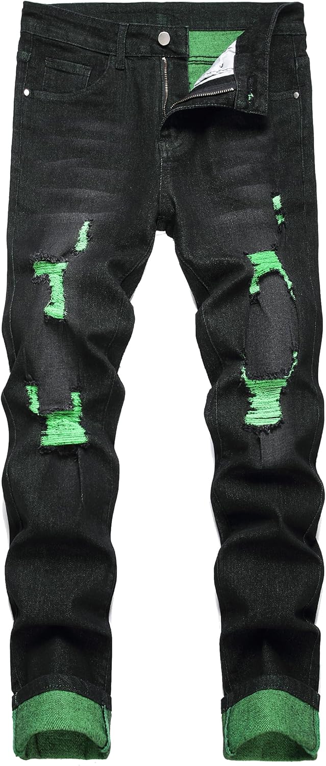 JUNBAOSS Men's Slim Fit Stretch Jeans for Stylish Comfort