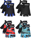 Kids Half Finger Cycling Gloves 4 Pairs - Breathable Non Slip Summer