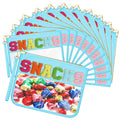 Abbylike Clear Chenille Letter Snack Bags 12 Pack - Large Travel