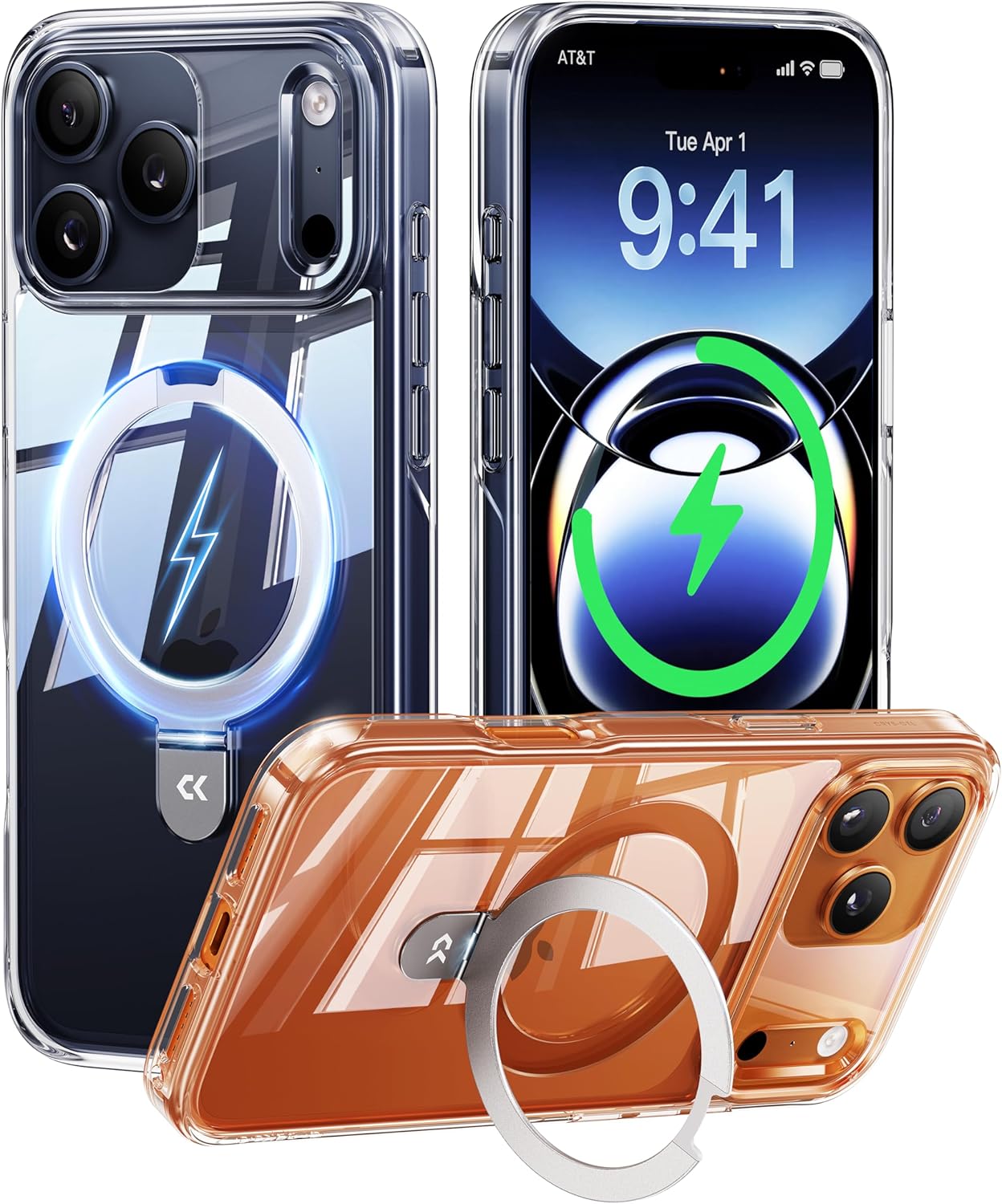 CASEKOO Ultra Magnetic Stand for iPhone 17 Pro Max Case Clear