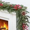 6.5FT Christmas Garland with Lights for Festive Home Decor