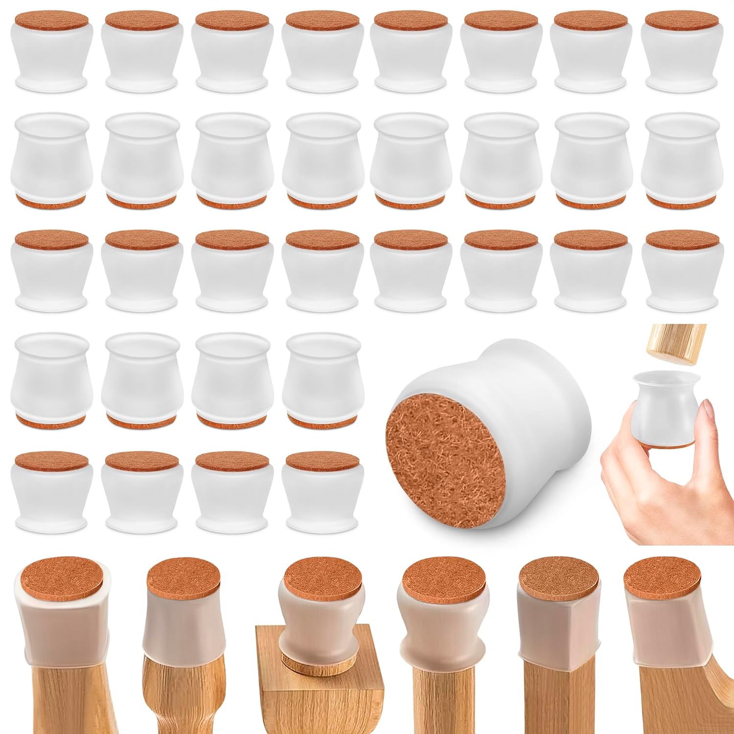 Non-Slip Chair Leg Protectors - Protect Hardwood Floors