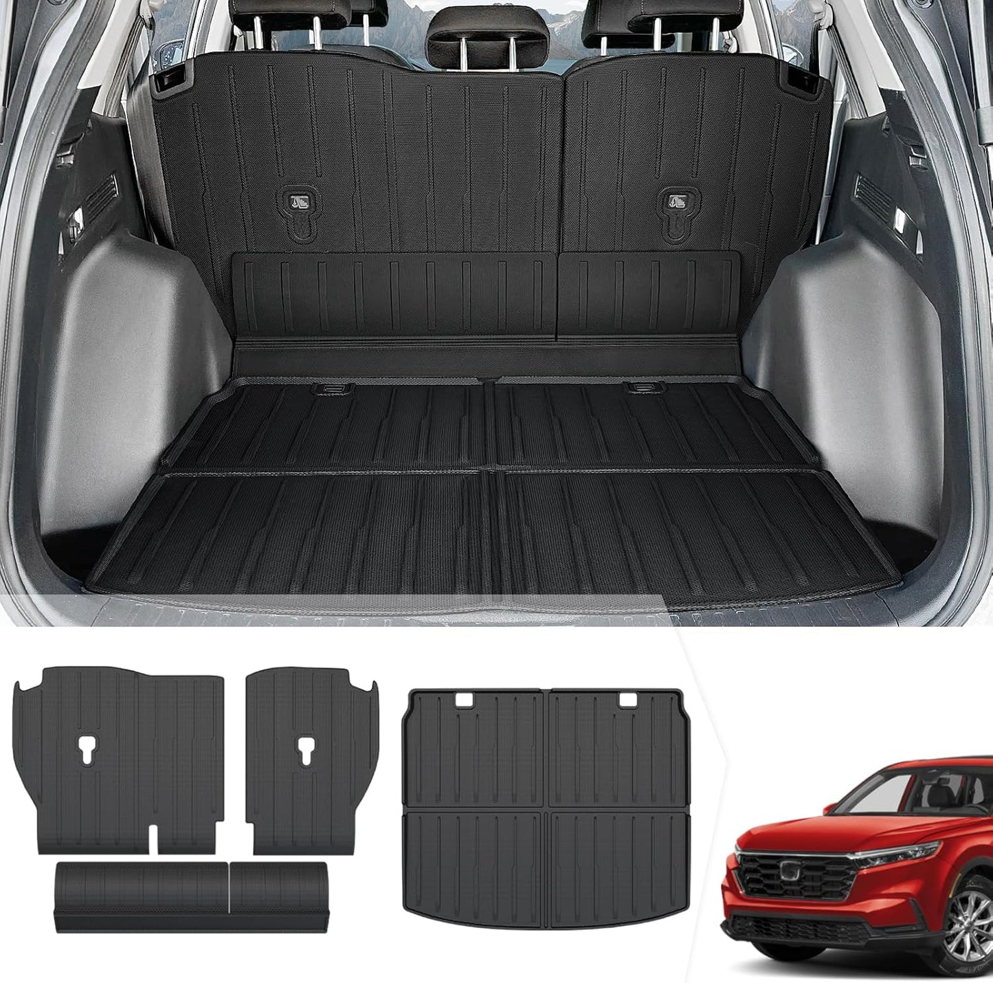 Cargo Liner Backrest Mats for Honda CRV by JOULARISE