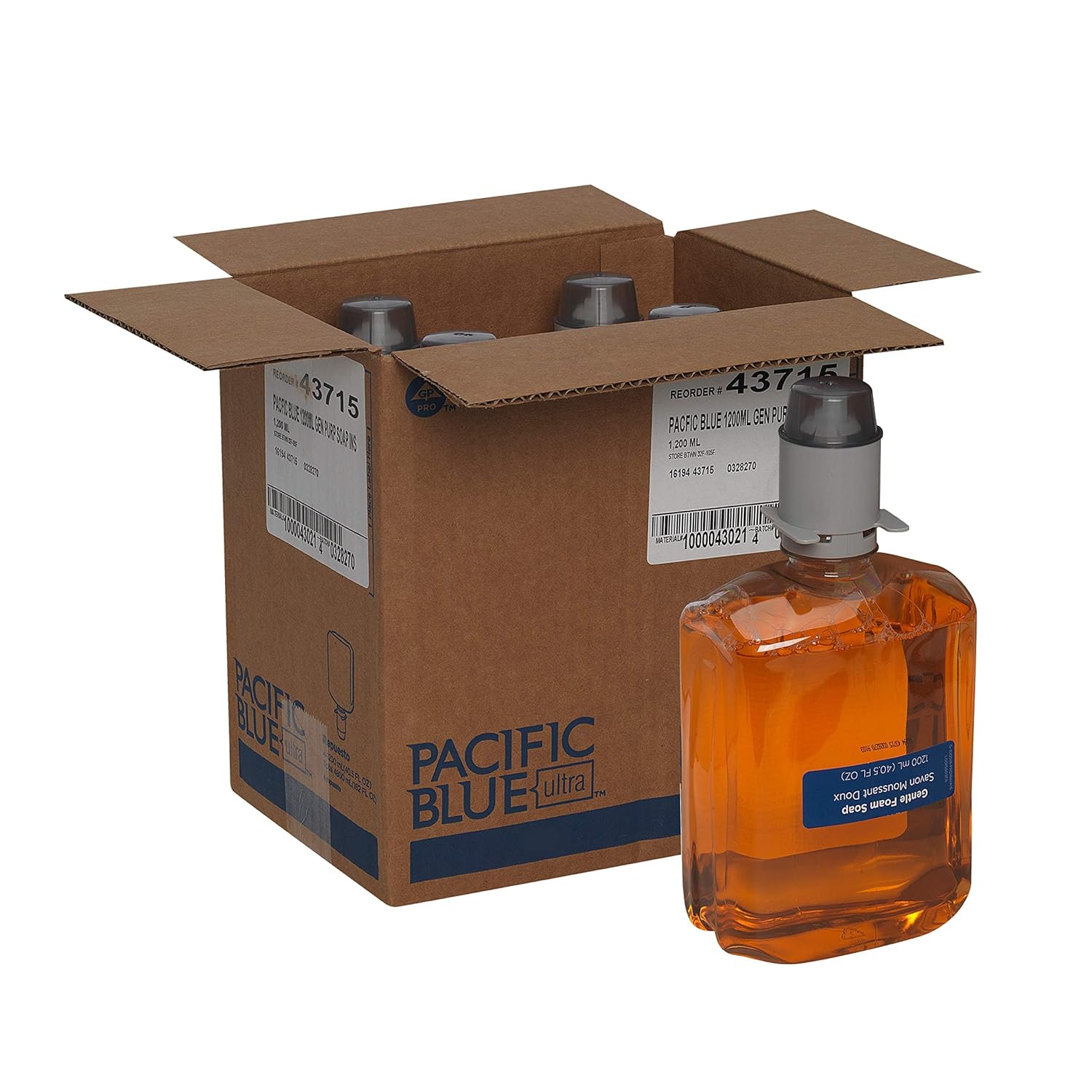 Pacific Blue Ultra Manual Gentle Foam Hand Soap Refills 1200 mL