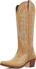 Ouepiano Cowboy Boots for Women Knee High Cowgirl Boots - Classic Size