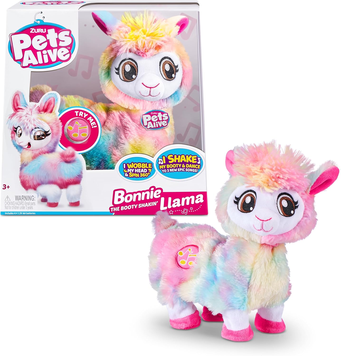 ZURU Pets Alive Rainbow Bonnie - Shake Your Booty with this Dancing Llama!