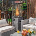 Tangkula 41,000 BTU Propane Patio Heater - Lockable Wheels & Adjustable Feet