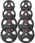 GIKPAL 2-inch Rubber Olympic Grip Weight Plates 250lb Set - Durable