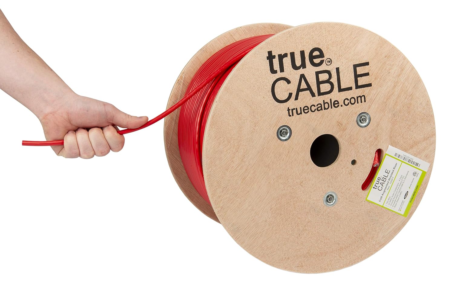 TRUE CABLE Cat6A Shielded Riser Ethernet Cable for Fast Networking