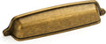 khtumeware 5 in Vintage Drawer Pulls Antique Brass - Solid Cup Pulls