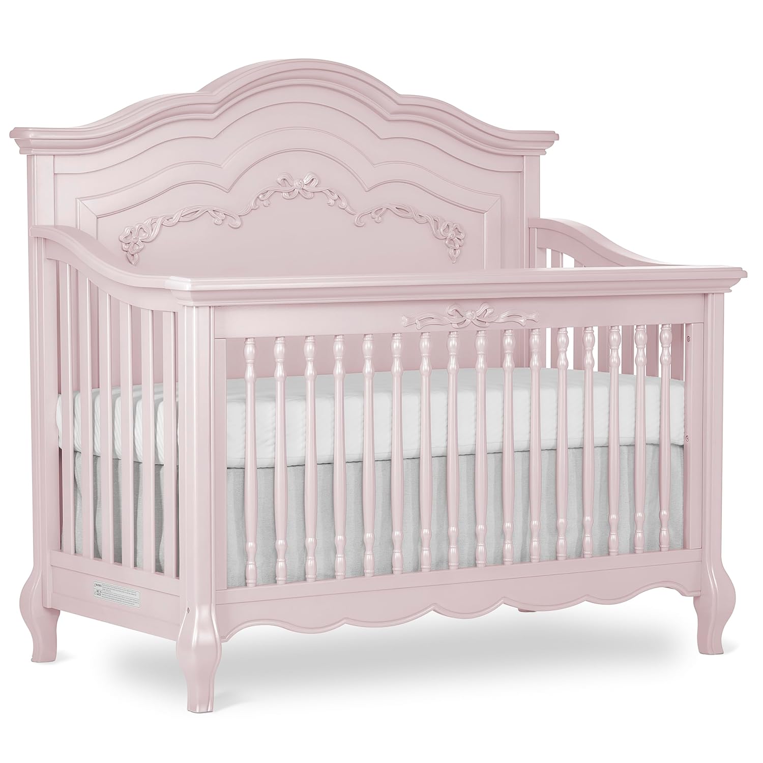Evolur Aurora 5-in-1 Convertible Baby Crib in Dusty Rose