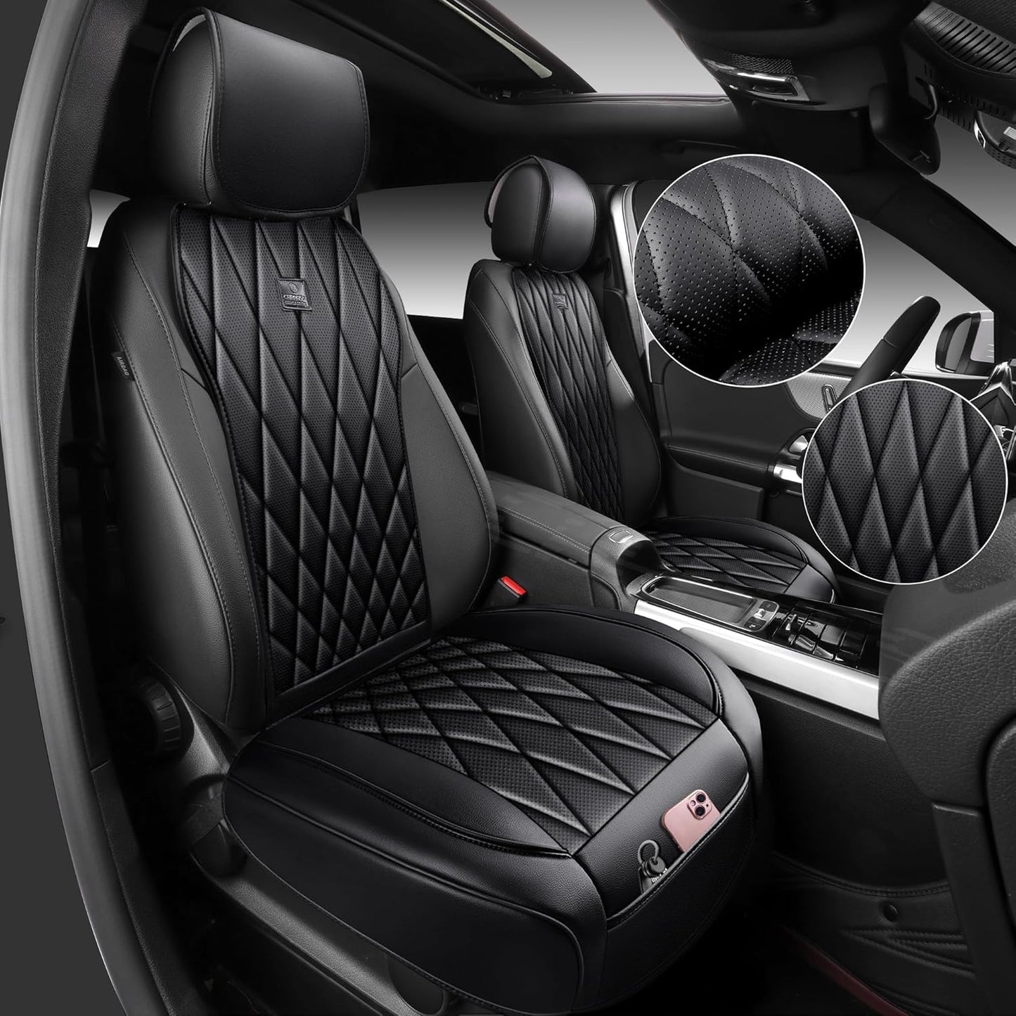 Luxury Napa Leather Front Car Seat Covers for Ultimate Comfort