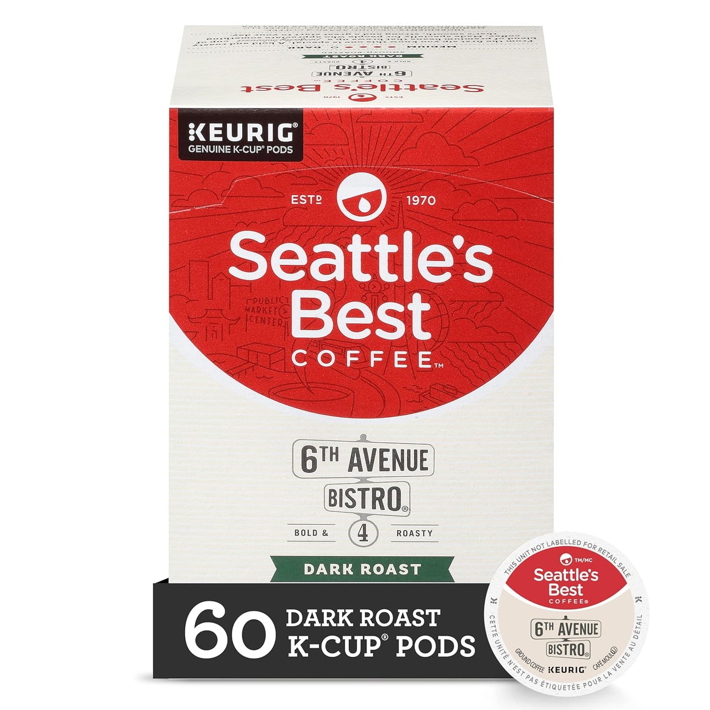 Bold & Flavorful Dark Roast K-Cup Pods 60 Count