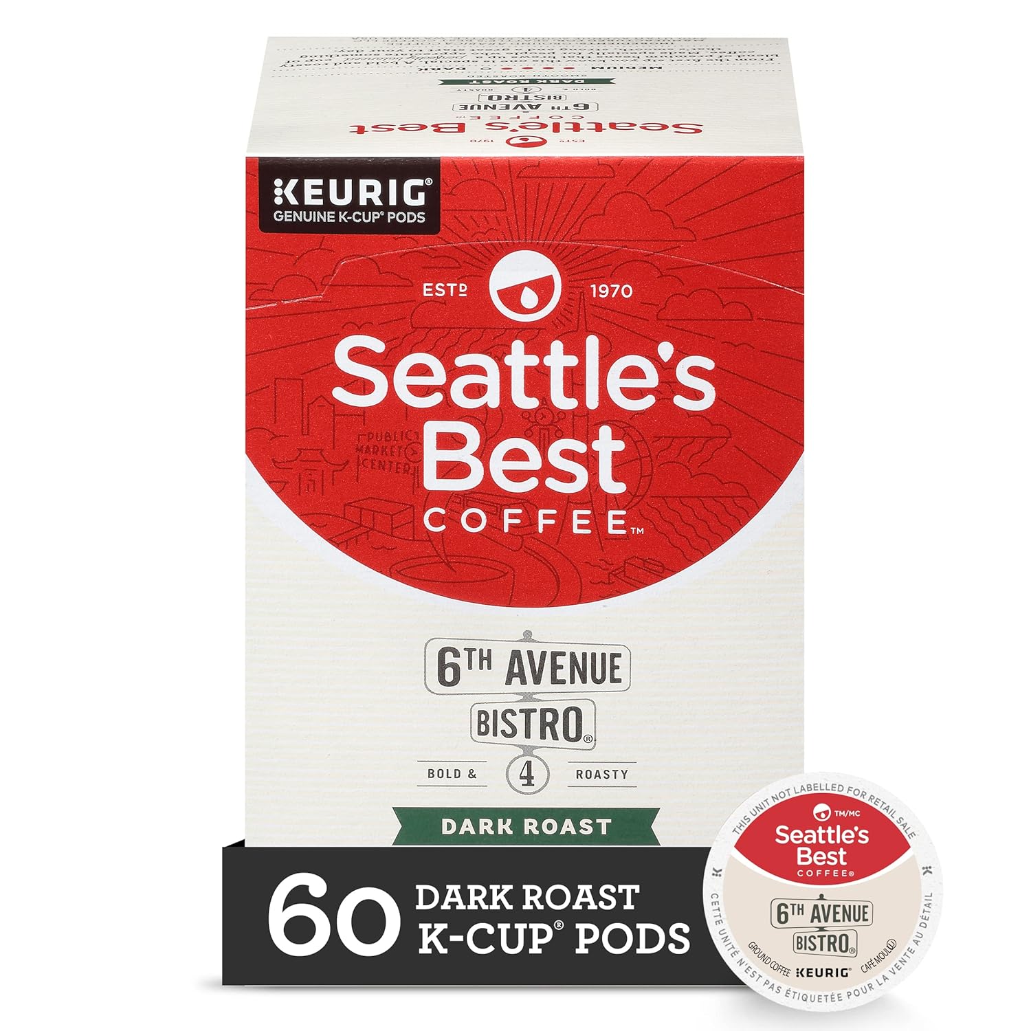 Bold & Flavorful Dark Roast K-Cup Pods 60 Count