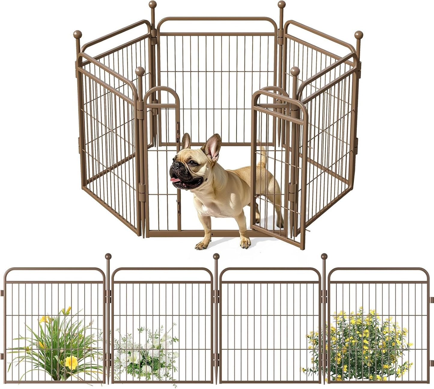 Gardner Pet Dog Playpen - Safe & Sturdy Indoor/Outdoor Fence