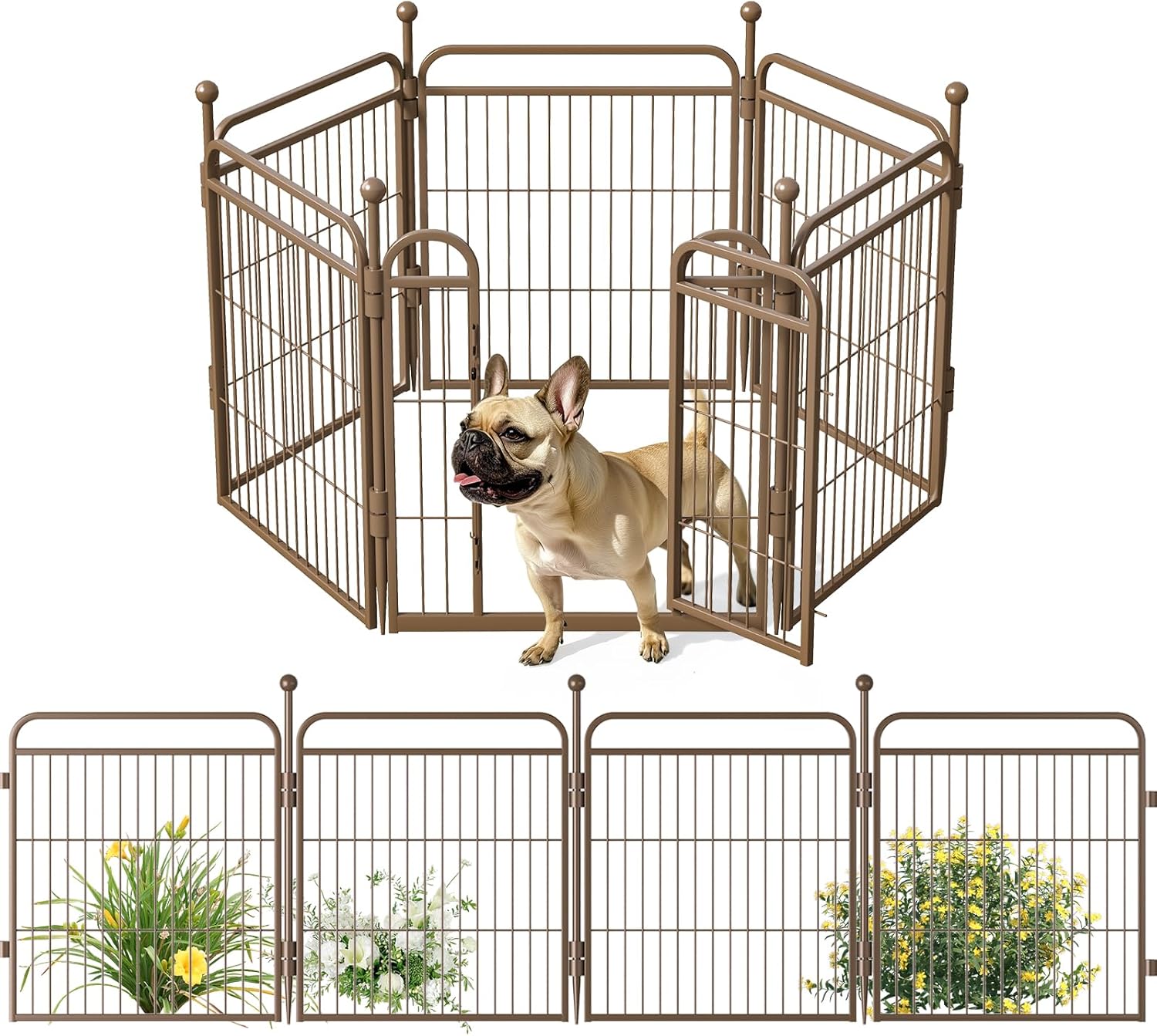 Gardner Pet Dog Playpen - Safe & Sturdy Indoor/Outdoor Fence