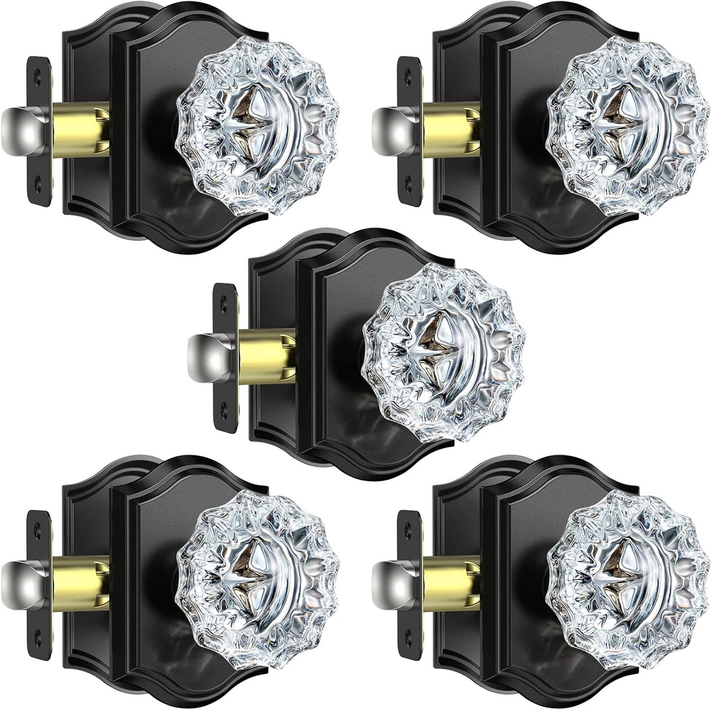 Calzibeno Crystal Glass Door Knobs for Elegant Interiors