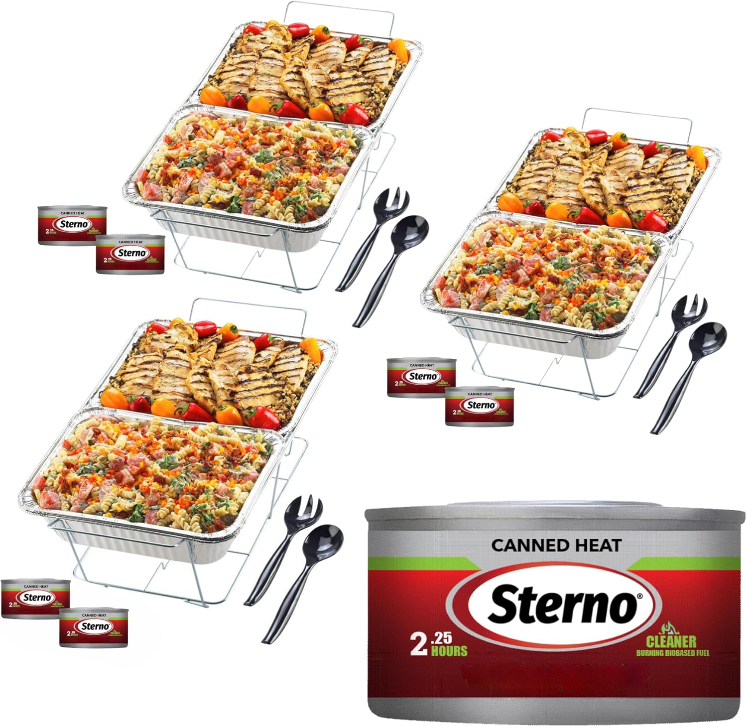 Sterno Disposable Chafing Dish Buffet Set for Perfect Catering