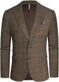Men Tweed Blazer Herringbone Sport Coat Jacket - Vintage Look PAUL