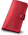Handmade Minimalist Checkbook Cover - Distressed Full Grain Leather