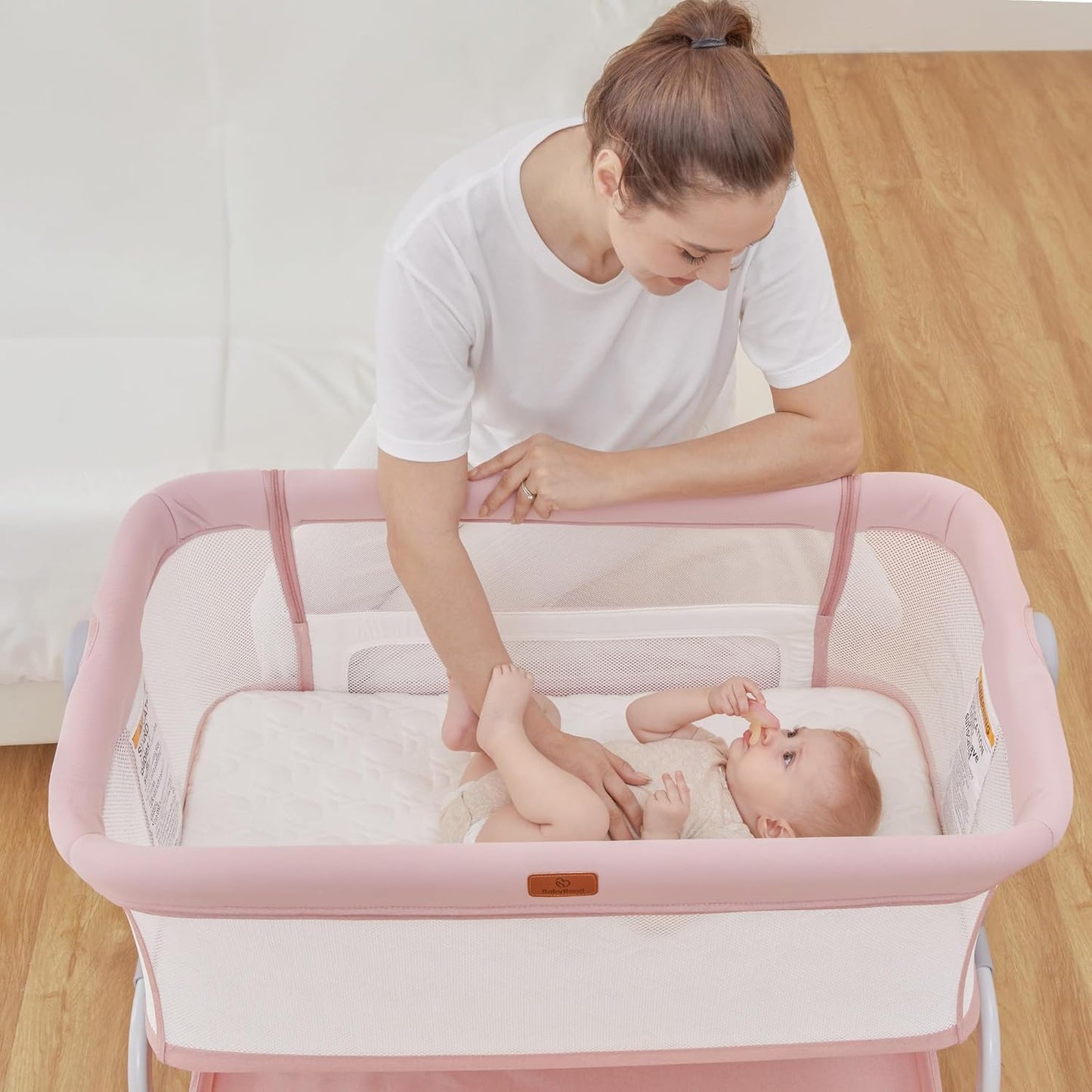 BabyBond Baby Bassinet 3 in 1 Bedside Sleeper for Infants
