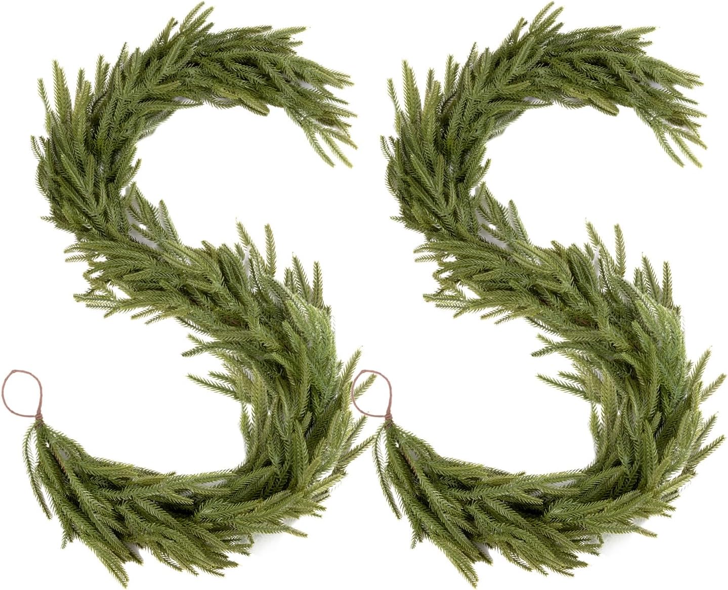9Ft Christmas Norfolk Pine Garland for Festive Indoor Decor