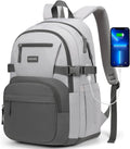 Backpack for School Girls Dark Grey & Light Grey - Large 15.6in Laptop