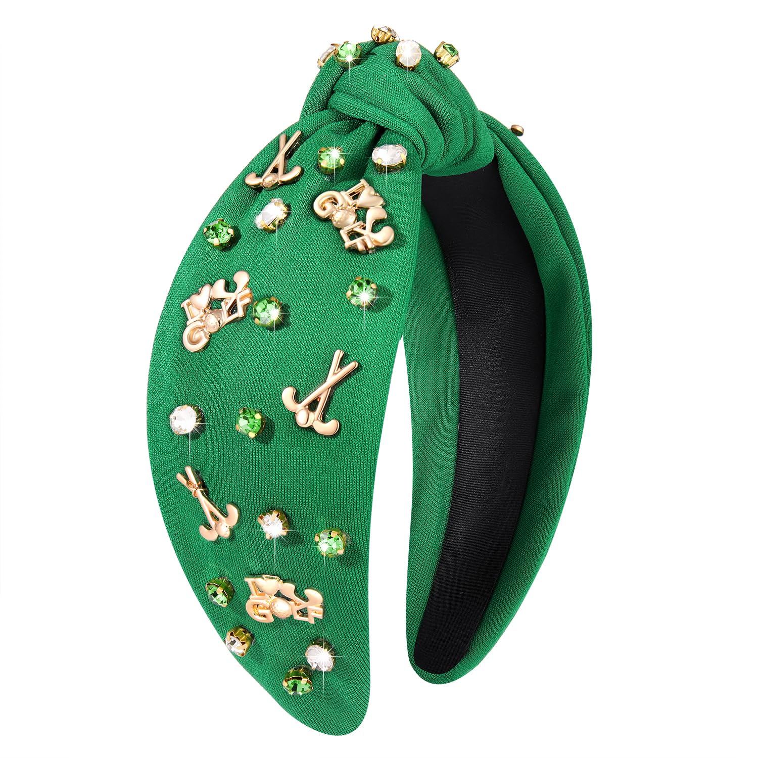 Green Golf Headband: Stylish Game Day Hair Accessory
