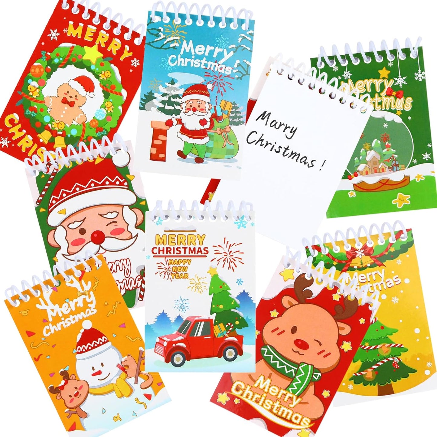 Christmas Mini Spiral Notepads - 24 Designs!