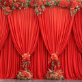 20ft x 10ft Wrinkle Free Red Wedding Backdrop Curtains - Smooth