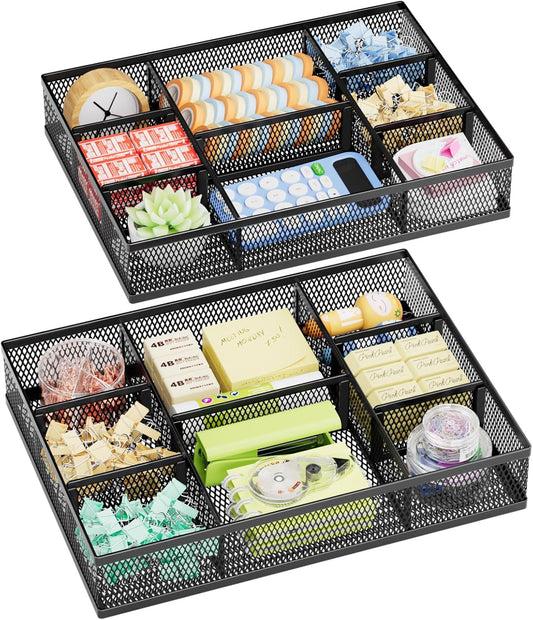 Adjustable Mesh Drawer Organizer Set - Maximize Storage!