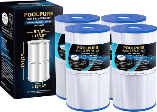 POOLPURE C-6430 Spa Filter for Watkins, Pleatco, Filbur 4 PACK