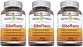 Riboflavin 400 mg Capsules Vitamin B2 Supplement - Migraine Support