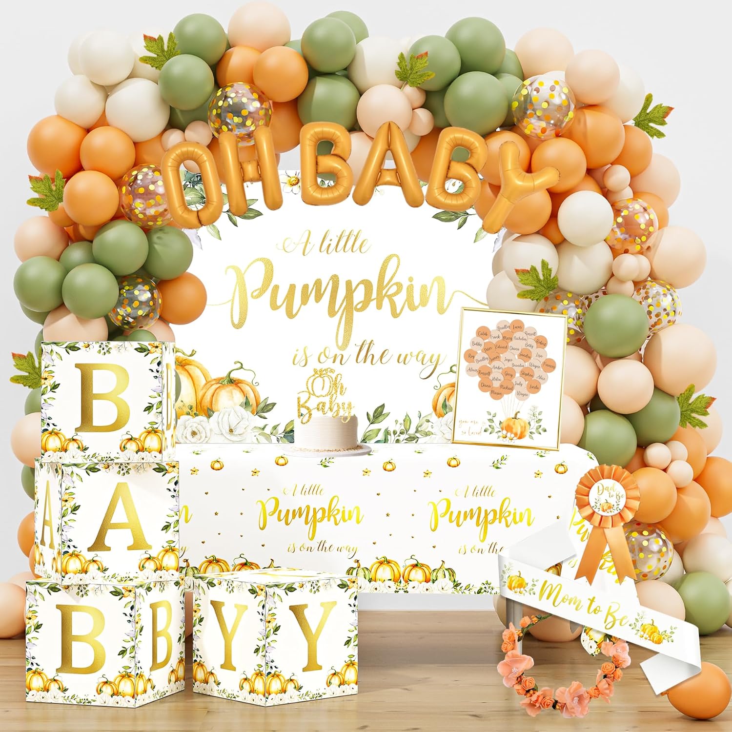 Little Pumpkin Baby Shower Decorations for Fall Themed Parties
