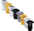 Gerber Baby 8-Pack Short Sleeve Onesie Bodysuits - Soft Cotton Set