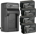 Kastar 4-Pack Battery and AC Charger for Panasonic DMW-BMB9 - Backup