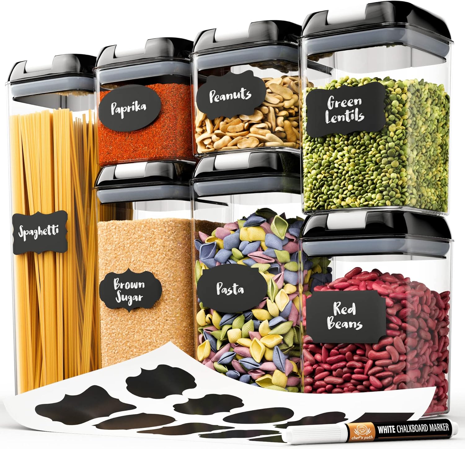 Chef's Path Airtight Food Storage Containers Set for Kitchen