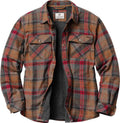 Men's Thermal Lined Plaid Flannel Shirt Jacket - Insulated Comfort