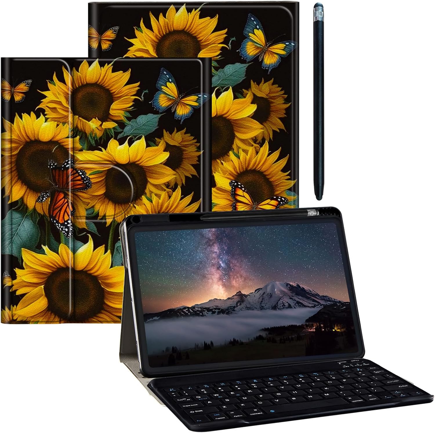 Galaxy Tab A9 Plus Case with Detachable Keyboard & Stand