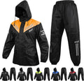 Motorcycle Rain Suits for Men & Women - 2-Piece Breathable Waterproof