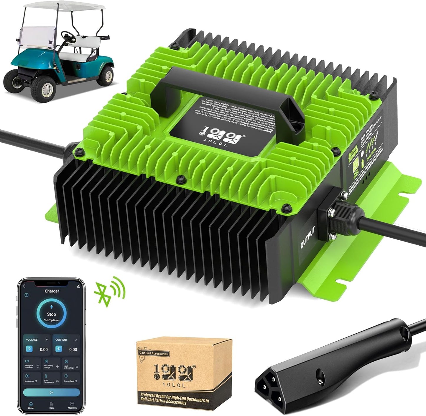 10L0L 48V Golf Cart Charger: Fast, Silent, Waterproof