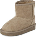 Girls Faux Fur Lined Ankle Boots for Toddlers - Easy Pull-On