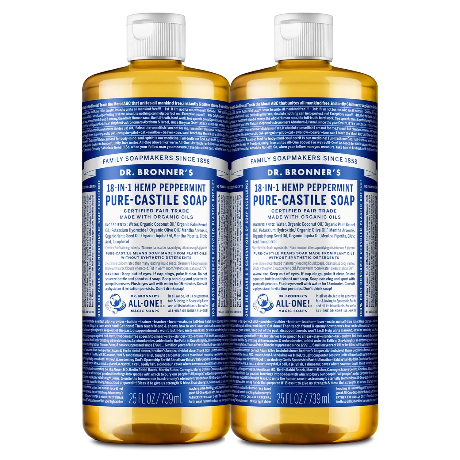Dr. Bronner's Pure-Castile Liquid Soap for All Your Needs