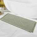 Waffle Bath Runner Rug 24 in x 60 in Sage - Super Absorbent Runner