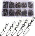 150pcs Fishing Snap Swivels Barrel Swivel with Coastlock Snap